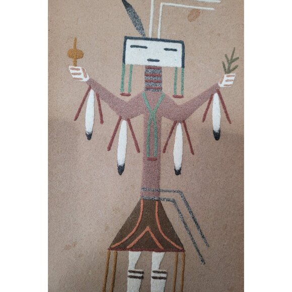 Native American Navajo Sand Painting Yei Bei Chai Ceremonial Healing S Dailey - Picture 7 of 11